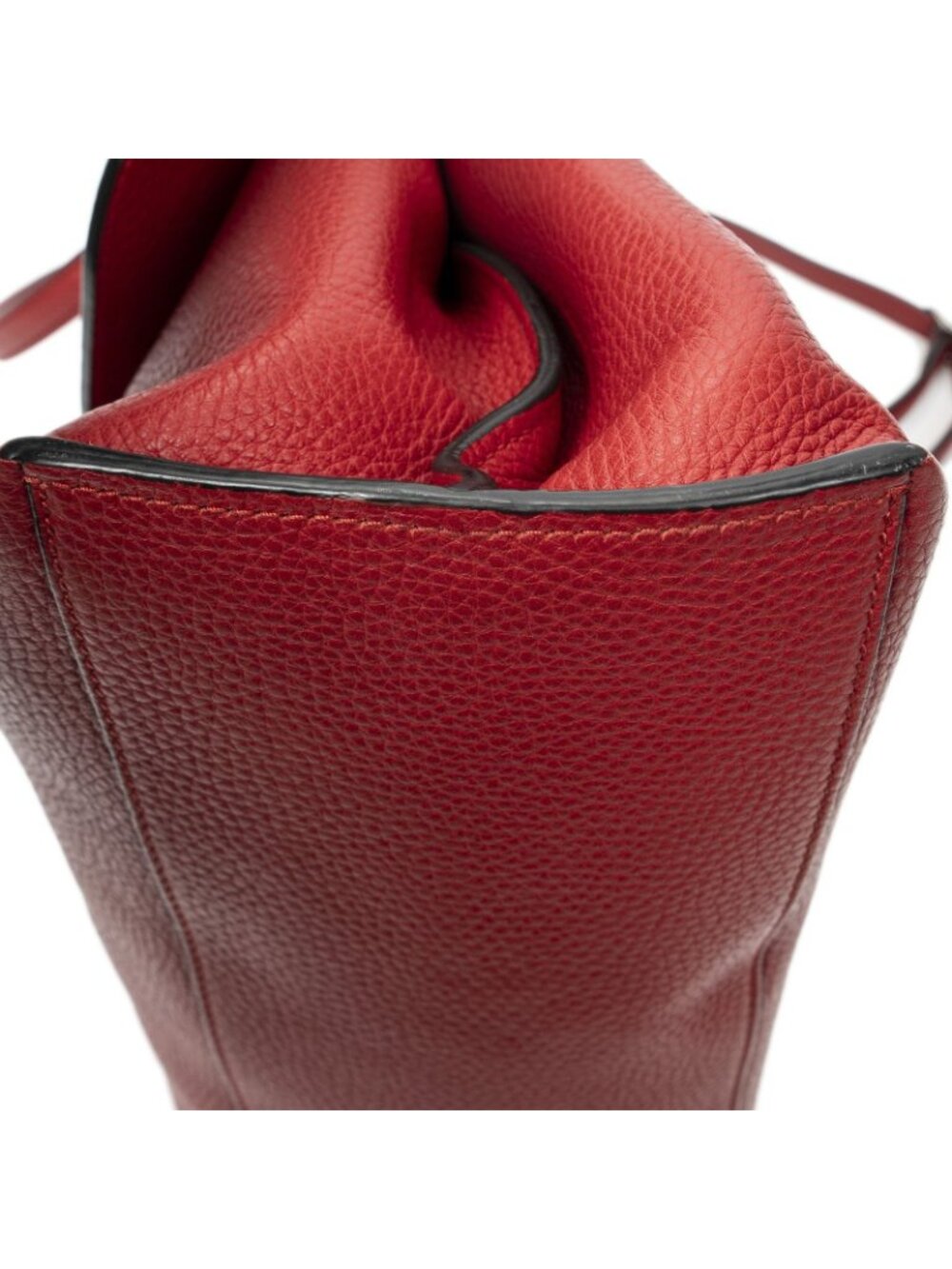 Gucci Midi Amfloral Bamboo Top Handle Red Gray Calfskin Leather - Picture 8 of 10